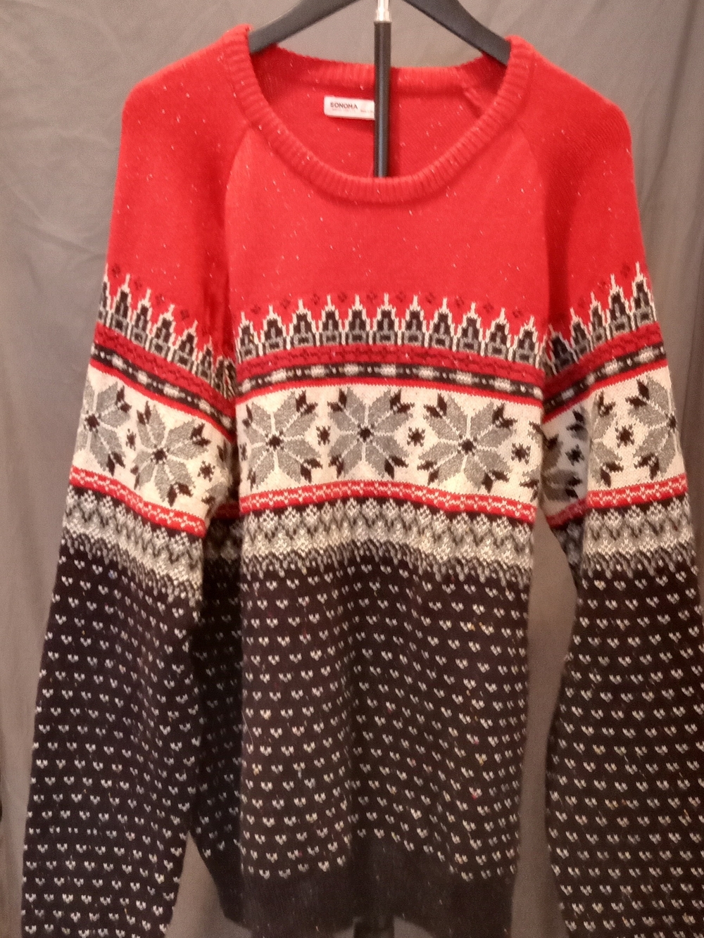 Sonoma Supersoft Sweater Festive Men's Size XL NWT